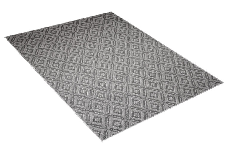 Tapis Capri Extérieur Intérieur Moderne Gris Marocain Robuste Sisal