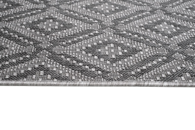 Tapis Capri Extérieur Intérieur Moderne Gris Marocain Robuste Sisal