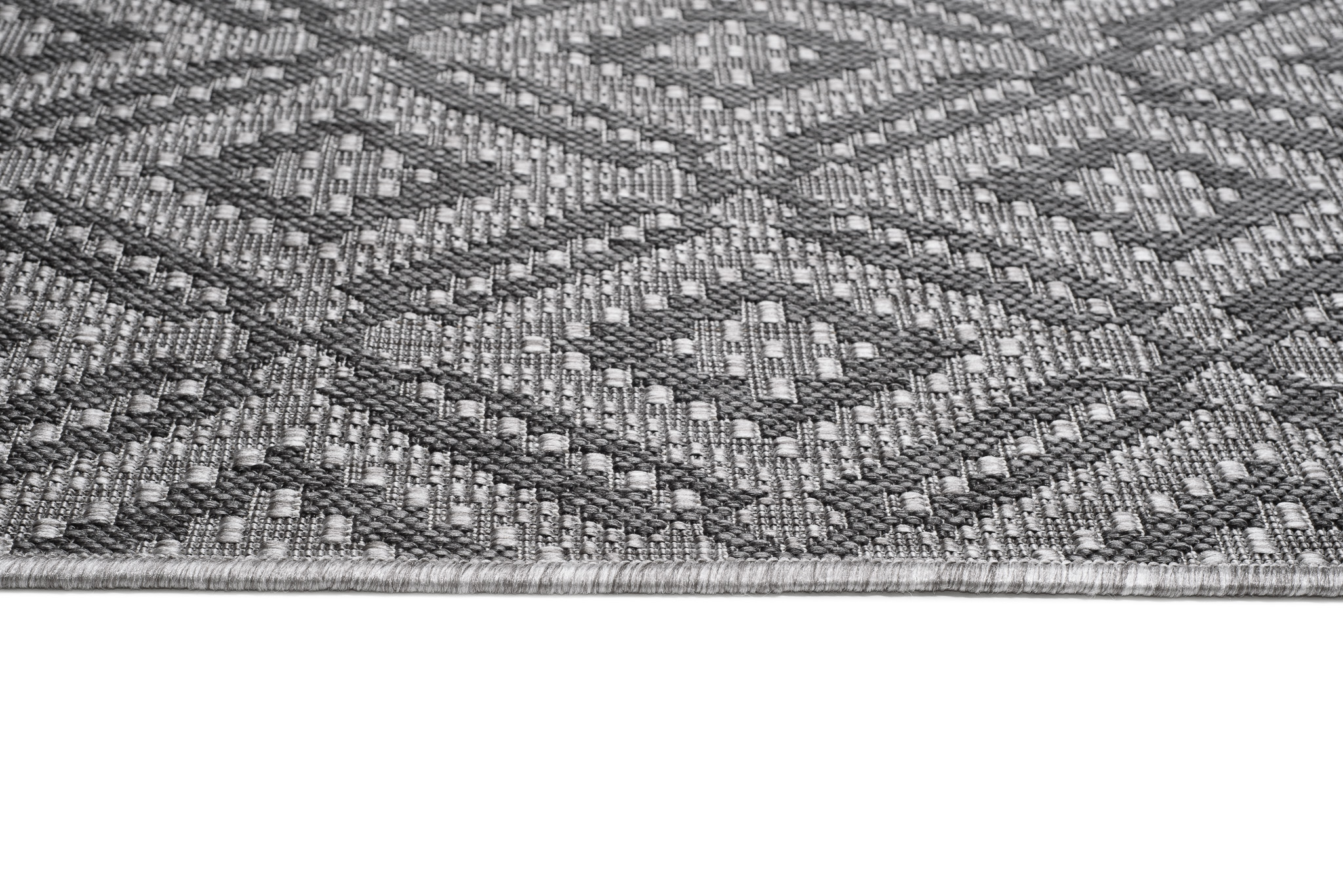 Tapis Capri Extérieur Intérieur Moderne Gris Marocain Robuste Sisal