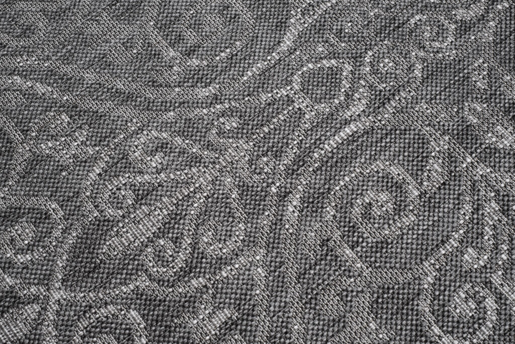 Tapis Capri Extérieur Intérieur Moderne Graphite Floral Sisal