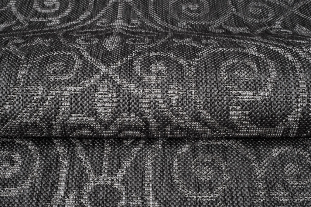 Tapis Capri Extérieur Intérieur Moderne Graphite Floral Sisal