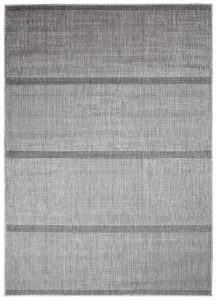 Tapis Capri Extérieur Intérieur Moderne Gris Rayé Résistant Sisal
