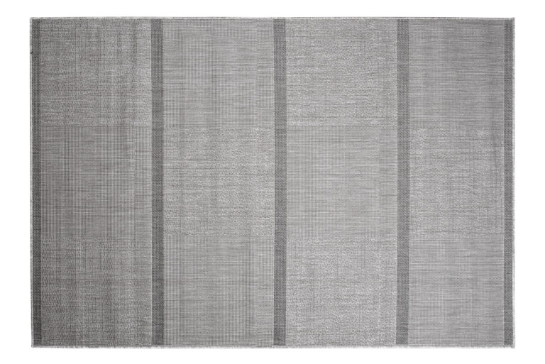 Tapis Capri Extérieur Intérieur Moderne Gris Rayé Résistant Sisal