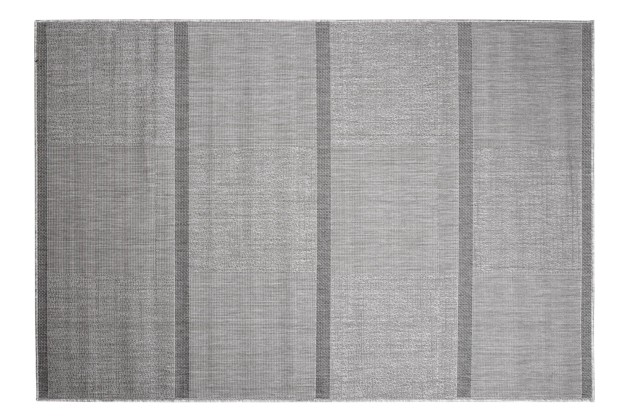 Tapis Capri Extérieur Intérieur Moderne Gris Rayé Résistant Sisal
