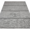 Tapis Capri Extérieur Intérieur Moderne Gris Rayé Résistant Sisal