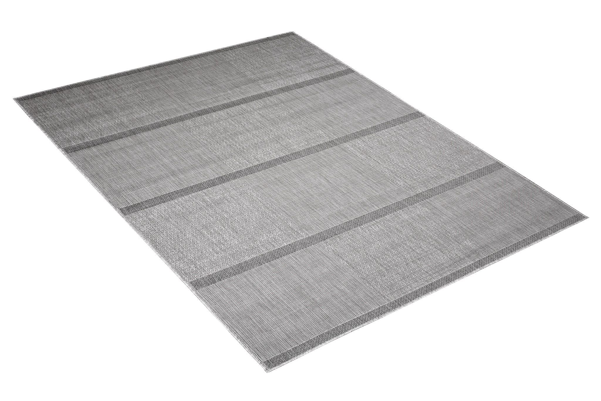 Tapis Capri Extérieur Intérieur Moderne Gris Rayé Résistant Sisal