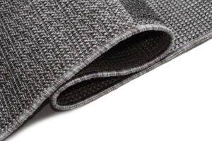 Tapis Capri Extérieur Intérieur Moderne Gris Rayé Résistant Sisal