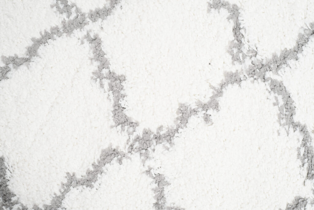 Carpet Runner Boho Shaggy Fringes Cream Grey Fluffy Moroccan Trellis