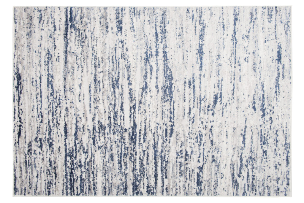 Tapis Sky Bleu Crème Moderne Lignes