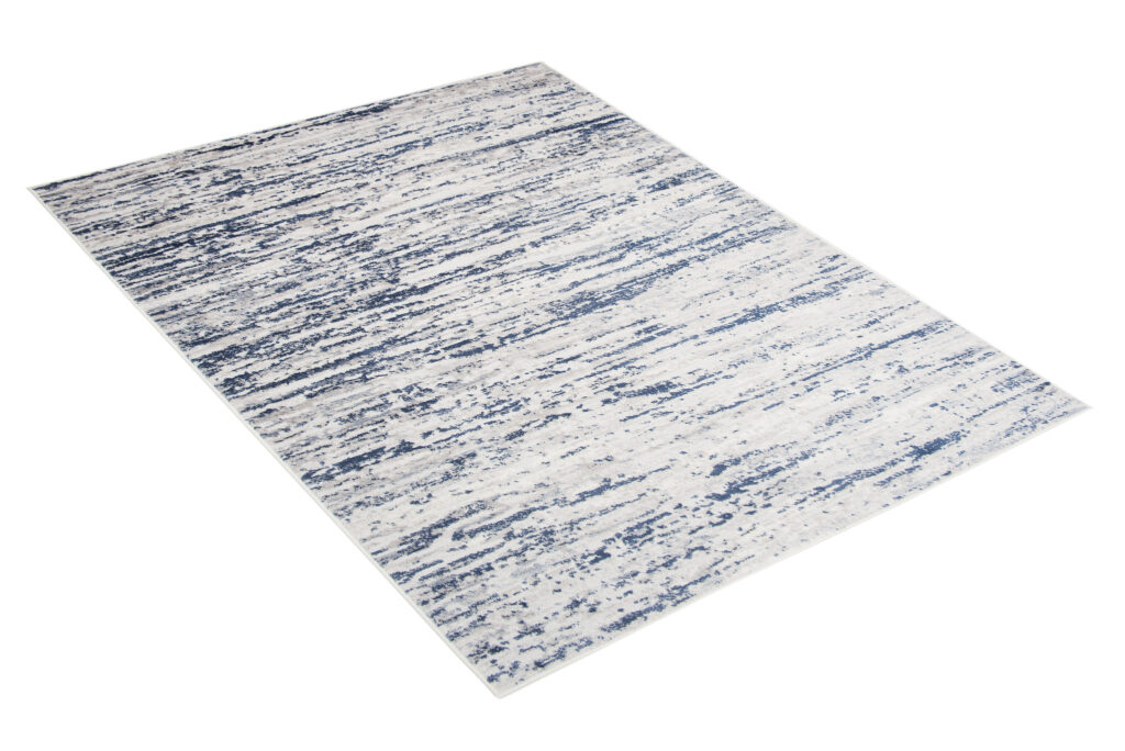 Tapis Sky Bleu Crème Moderne Lignes