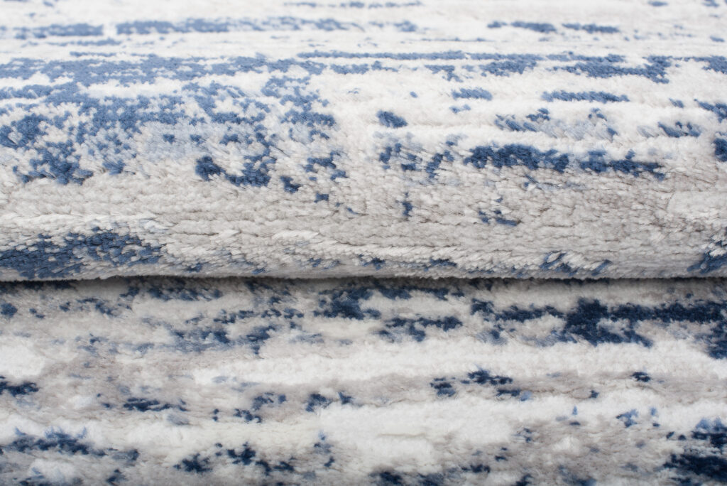 Tapis Sky Bleu Crème Moderne Lignes