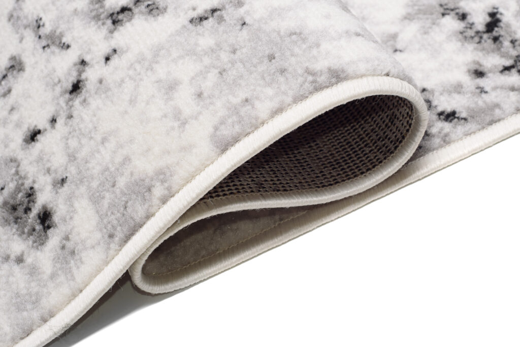 Tapis Juno Moderne Abstrait Tacheté Crème Gris Noir Doux Fin