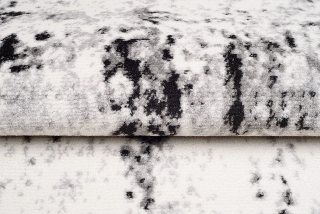 Tapis Juno Moderne Abstrait Tacheté Crème Gris Noir Doux Fin