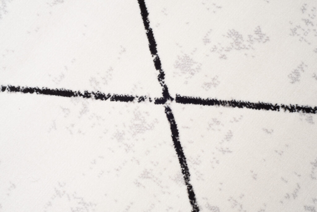 Tapis Juno Moderne Géométrique Losanges Noir Crème Gris Fin Doux
