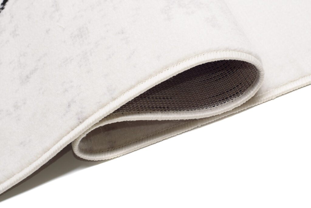 Tapis Juno Moderne Géométrique Losanges Noir Crème Gris Fin Doux