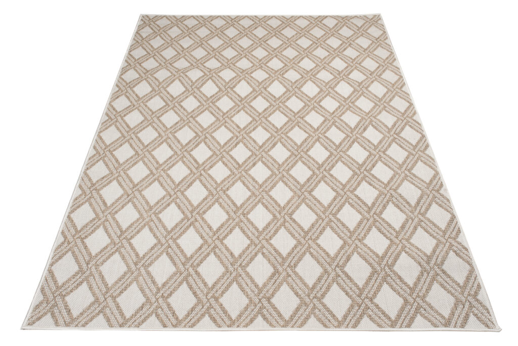 CAPRI Tapis Extérieur Intérieur Marron Beige Géometrique Sisal
