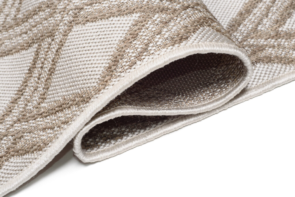 CAPRI Tapis Extérieur Intérieur Marron Beige Géometrique Sisal