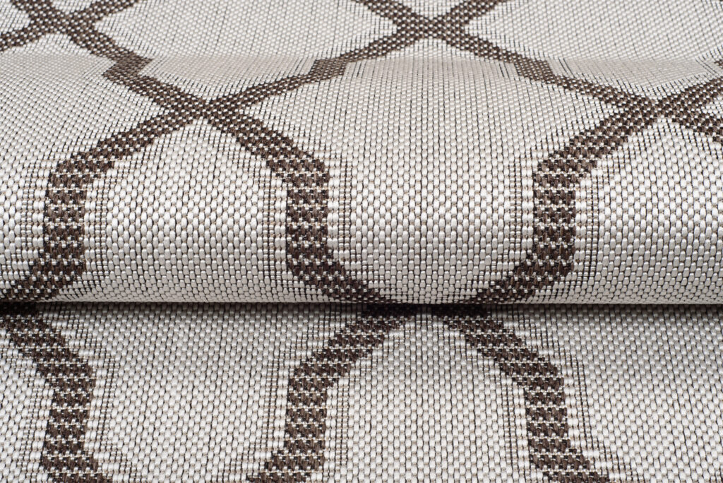 CAPRI Tapis Extérieur Intérieur Gris Marron Trèfle Marocain Sisal