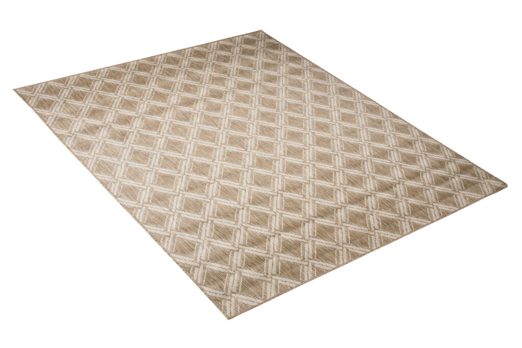 Tapis Capri Extérieur Intérieur Marron Clair Crème Marocain Sisal