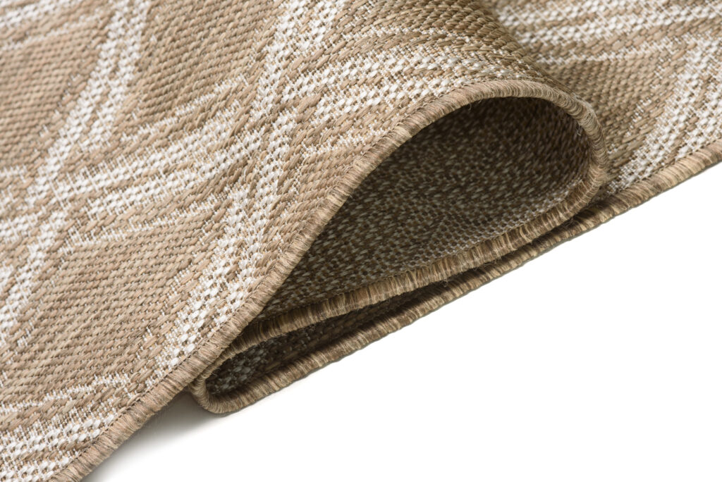 Tapis Capri Extérieur Intérieur Marron Clair Crème Marocain Sisal