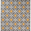Tapis Maya Gris Jaune Géométrique Mosaïque