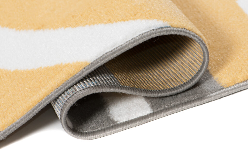 Tapis Maya Gris Jaune Géométrique Cercles