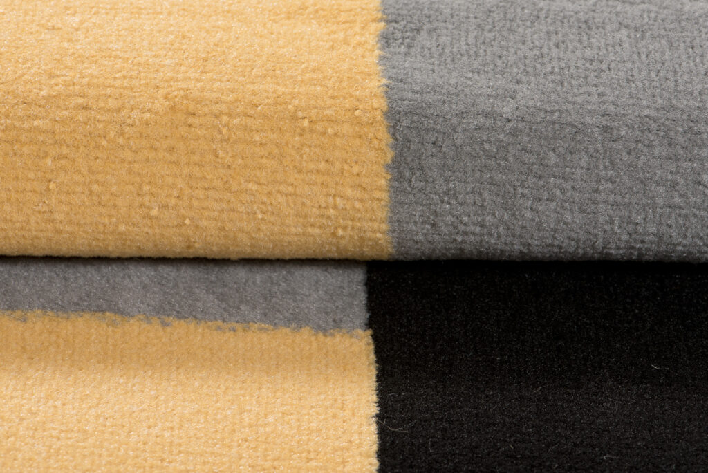 Tapis Maya Gris Jaune Géométrique Cercles