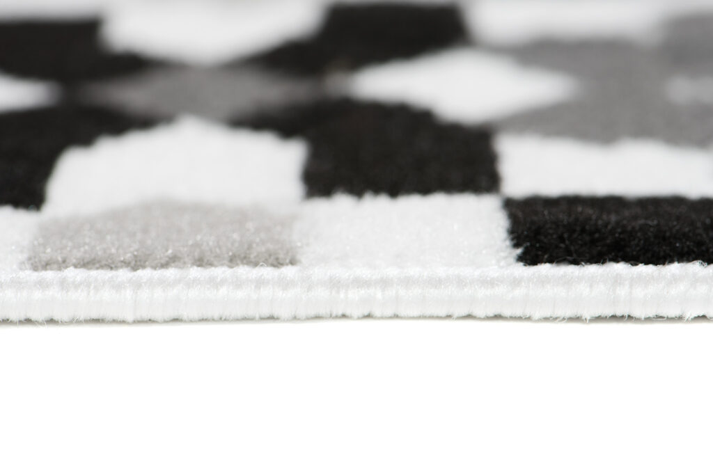 Tapis Maya Gris Floral Mosaïque