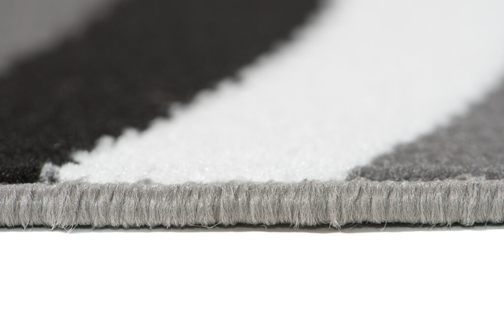 Tapis Maya Gris Blanc Géométrique Cercles