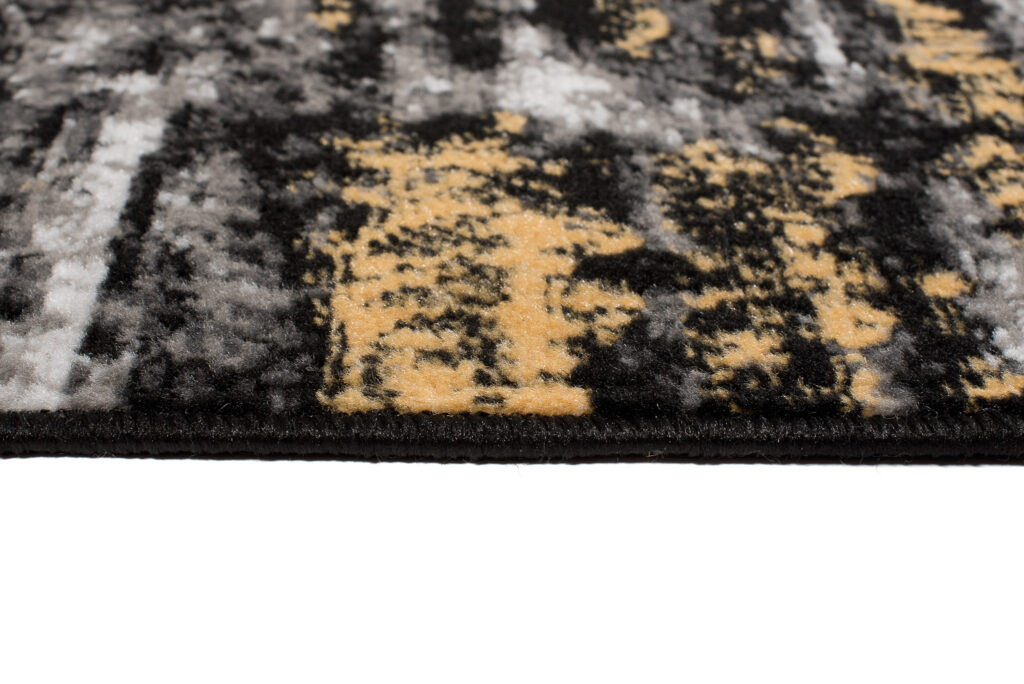 Tapis Maya Gris Jaune Abstrait