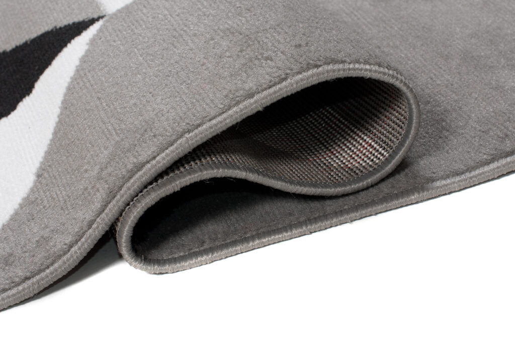 Tapis Maya Gris Rouge Triangles