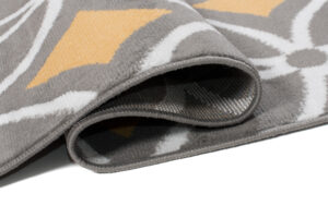 Tapis Maya Gris Jaune Géométrique Mosaïque