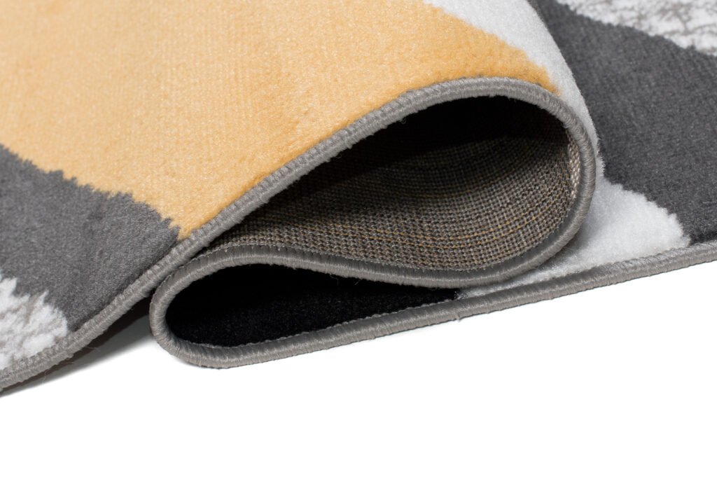 Tapis Maya Gris Jaune Géométrique Lignes