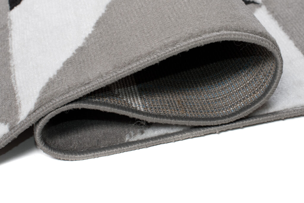 Tapis Maya Gris Jaune Triangles