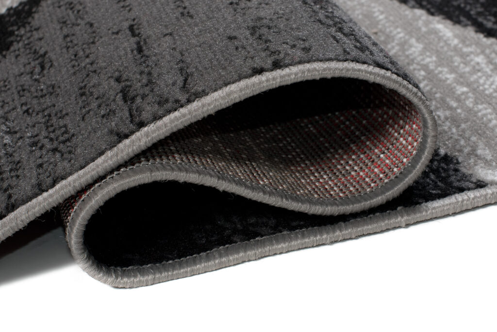 Tapis Maya Gris Noir Géométrique