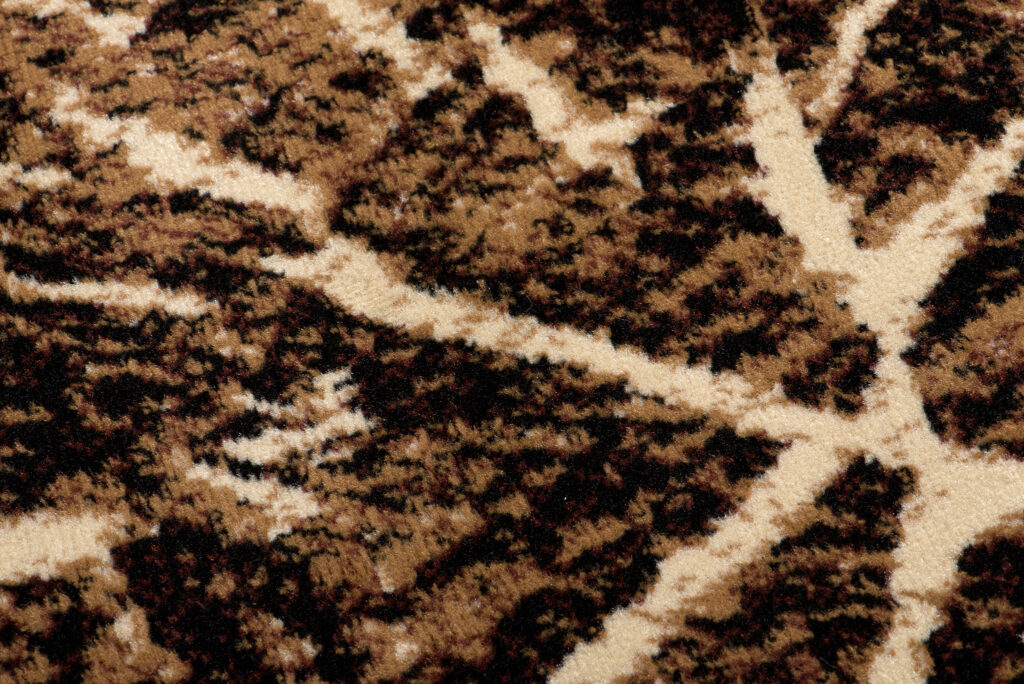 Tapis Luxury Marron Noir Bois Lignes