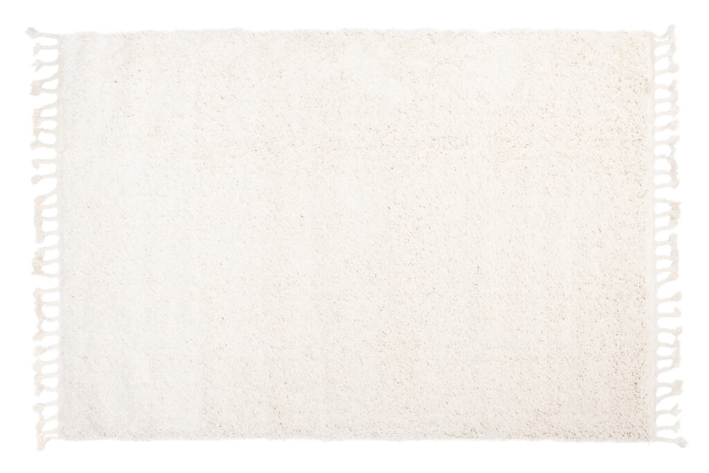 Tapis Boho à Franges Crème Shaggy