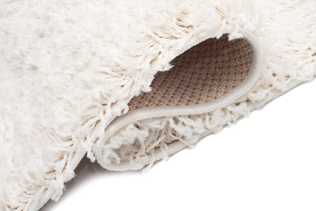 Tapis Boho à Franges Crème Shaggy