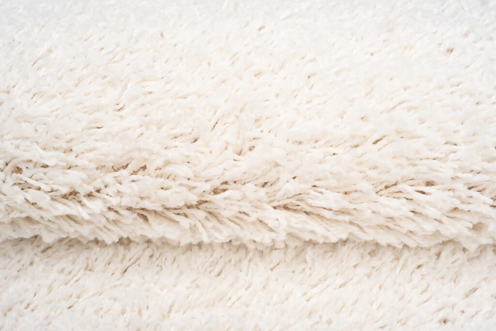 Tapis Boho à Franges Crème Shaggy
