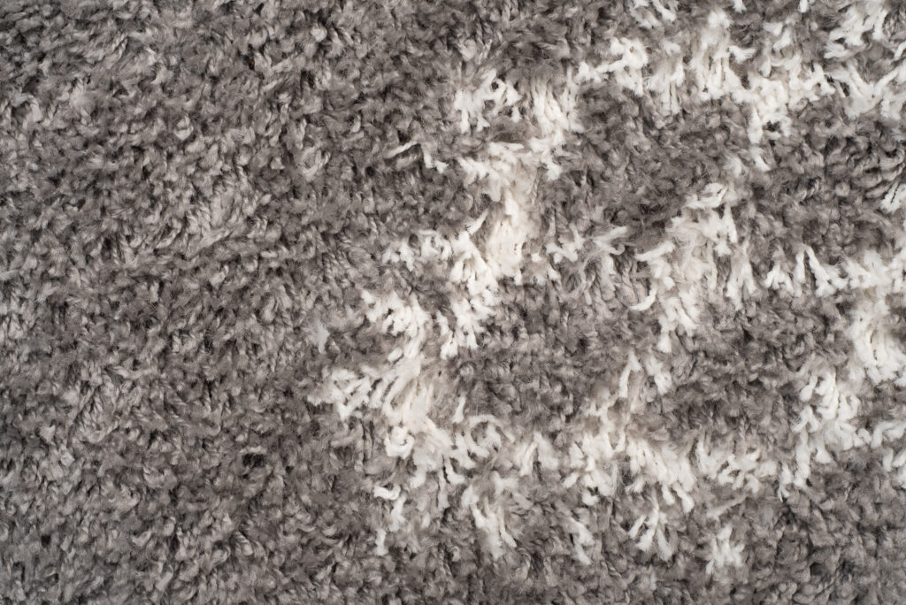 Tapis Boho à Franges Gris Ethnique Shaggy