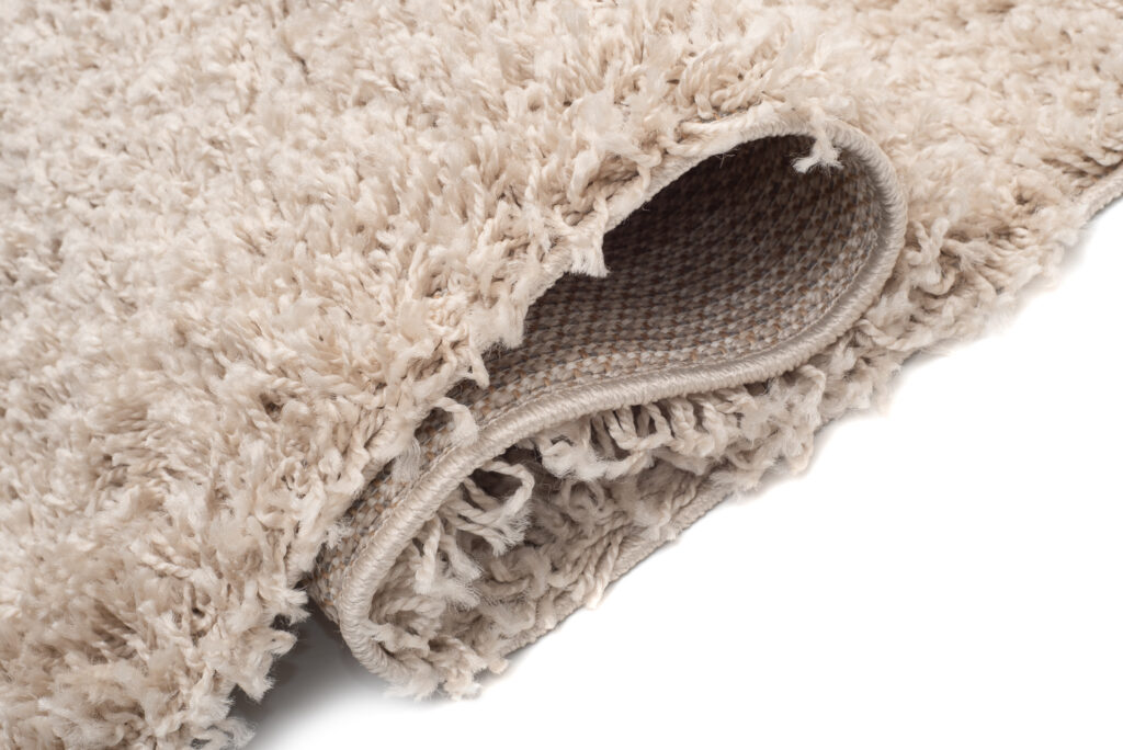 Tapis Boho à Franges Beige Shaggy