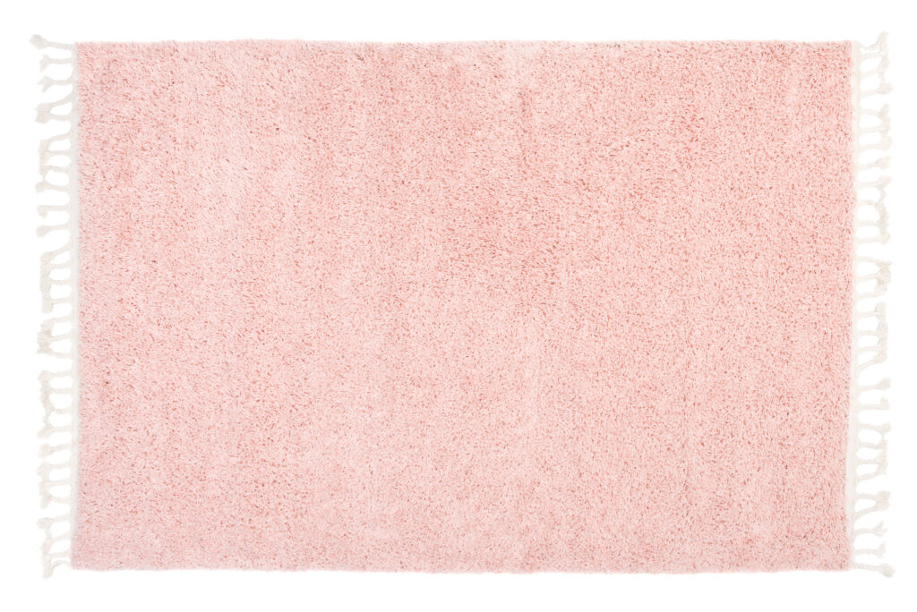 Tapis Boho à Franges Rose Shaggy