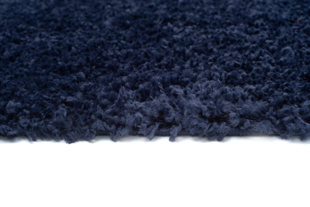 Tapis Boho à Franges Bleu Marine Shaggy