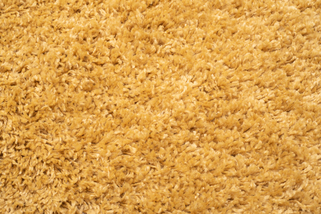 Tapis Boho à Franges Moutarde Shaggy