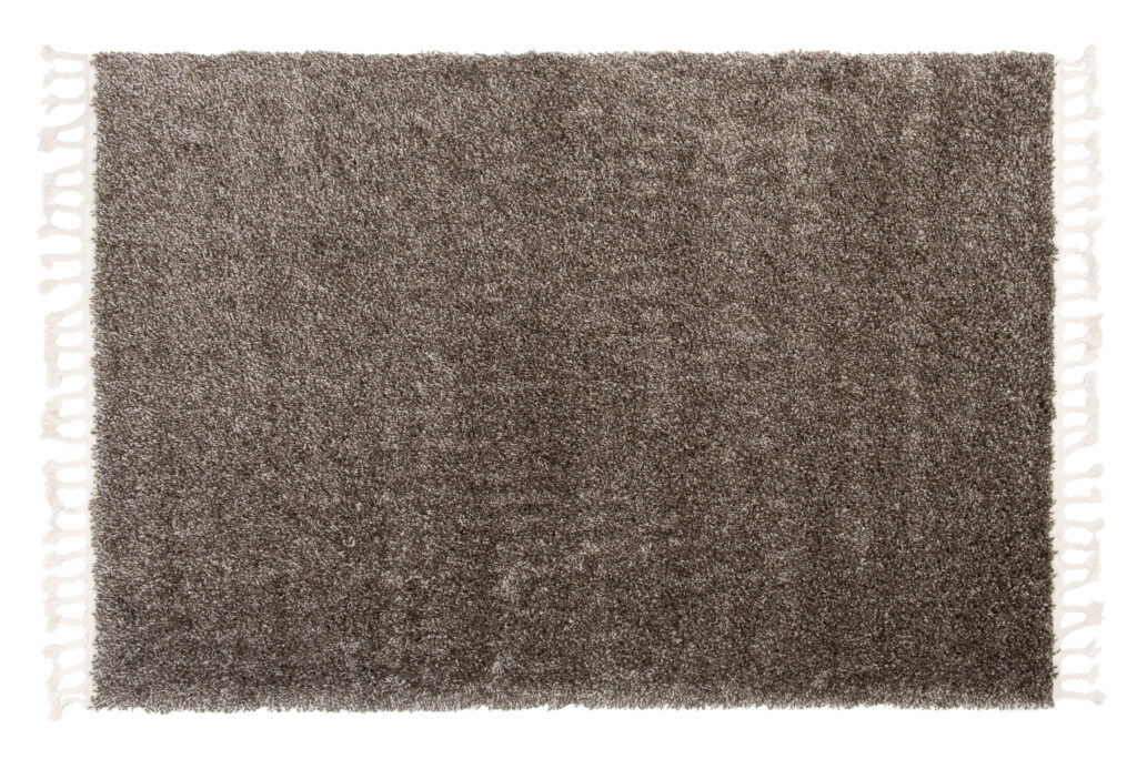 Tapis Boho à Franges Taupe Gris Shaggy