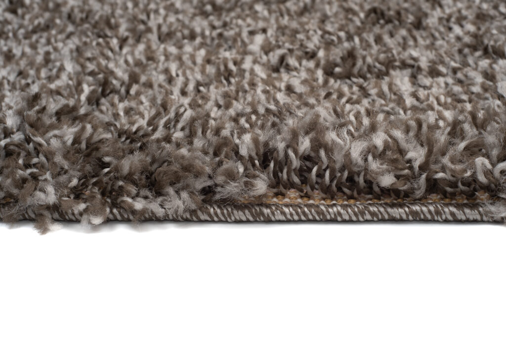 Tapis Boho à Franges Taupe Gris Shaggy