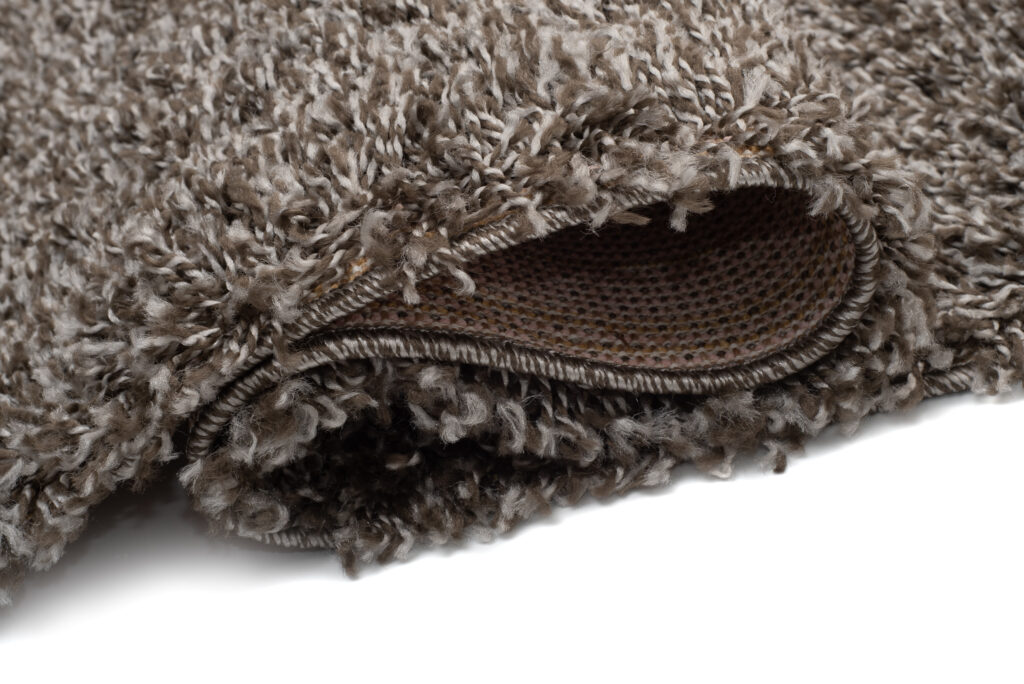 Tapis Boho à Franges Taupe Gris Shaggy