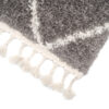Tapis Boho à Franges Gris Losanges Shaggy