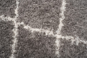 Tapis Boho à Franges Gris Losanges Shaggy