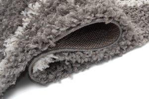 Tapis Boho à Franges Gris Losanges Shaggy